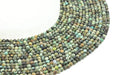 Perles facettées Turquoise Africaine 4mm sur fil 38cm
