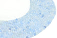 Perles facettées Aigue Marine sur fil