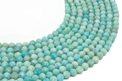 Perles facettées Amazonite Extra sur fil
