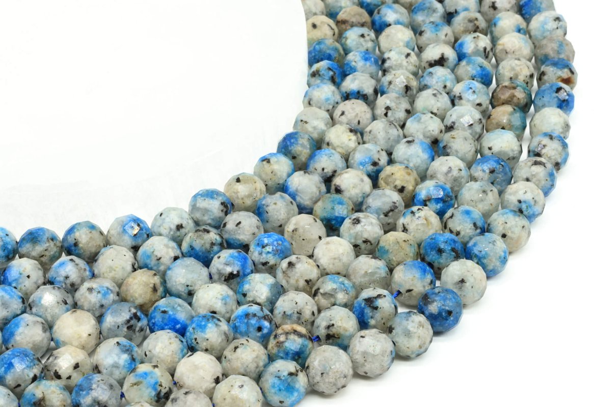 Perles facettées Jaspe K2 sur fil