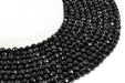 Perles facettées Onyx Noir sur fil