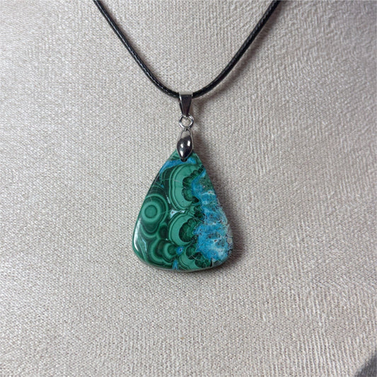 Pendentif Goutte - Malachite - Chrysocolle