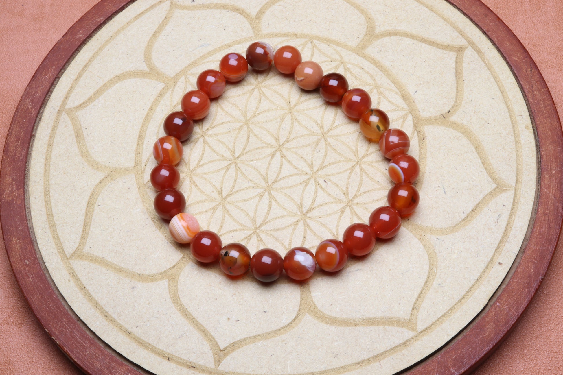 Bracelet Cornaline 8 mm
