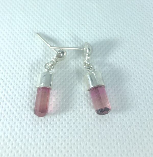 Boucles d'oreilles Tourmalines saumon - 3