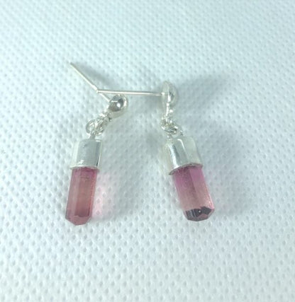 Boucles d'oreilles Tourmalines saumon - 3