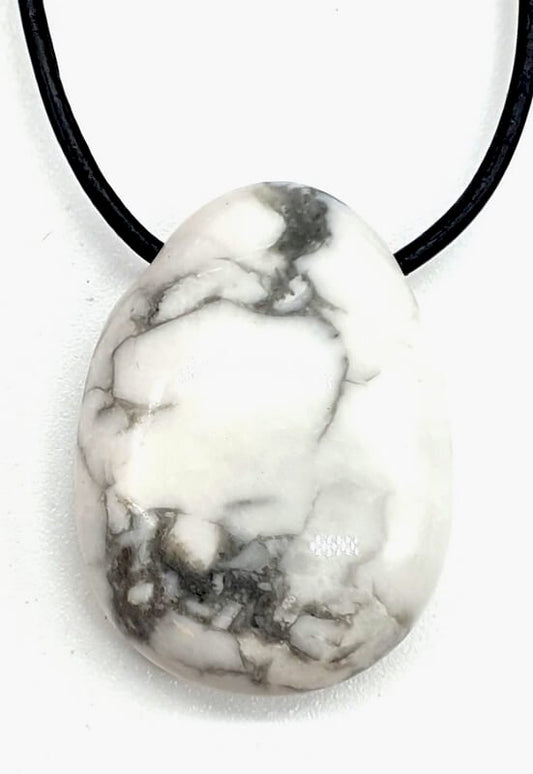 Howlite roulée Percée 3cm