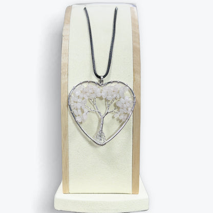 Pendentif Quartz Rose Arbre De Vie – photo 7
