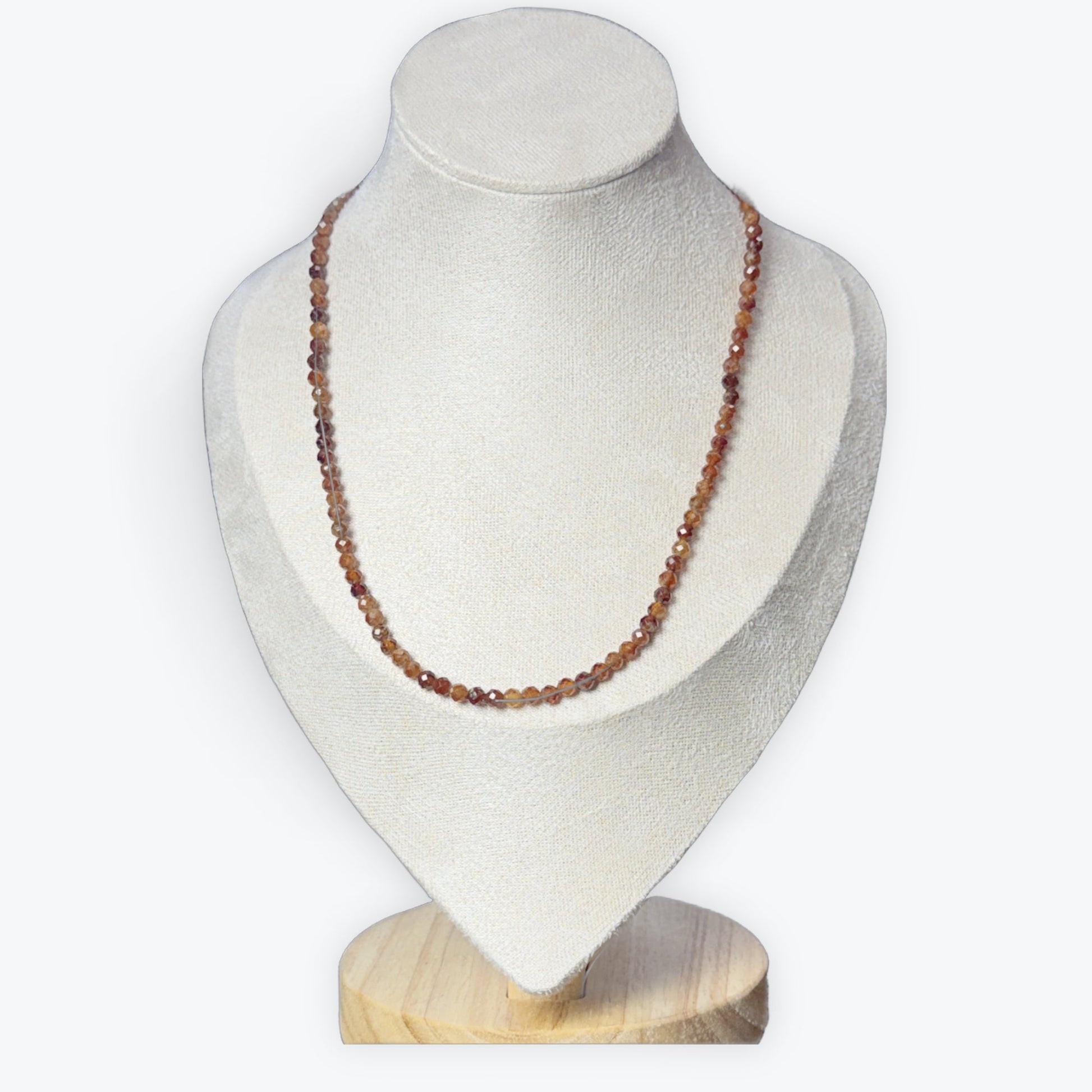 Collier Grenat Hessonite facetté