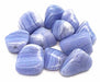 Calcédoine Bleue 'Blue Lace' roulées 100g