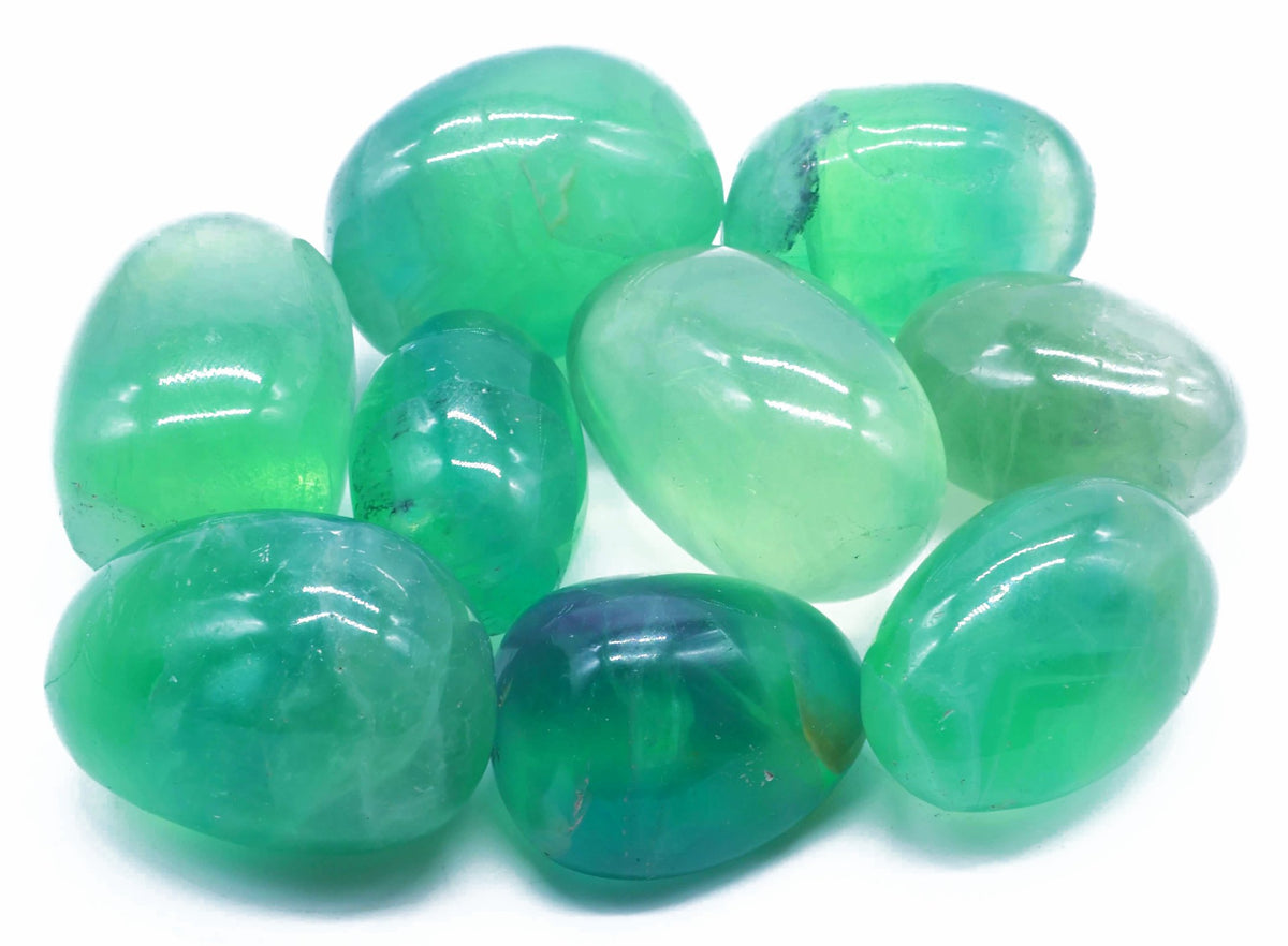 Fluorite Verte 'A' roulées 200g