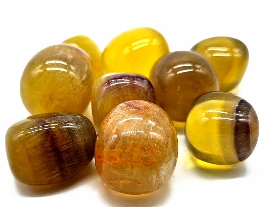 Fluorite Jaune 'A' roulées 200g