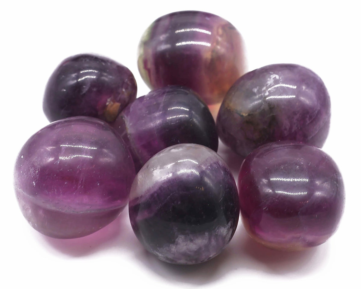 Fluorite Violette 'A' roulées 200g