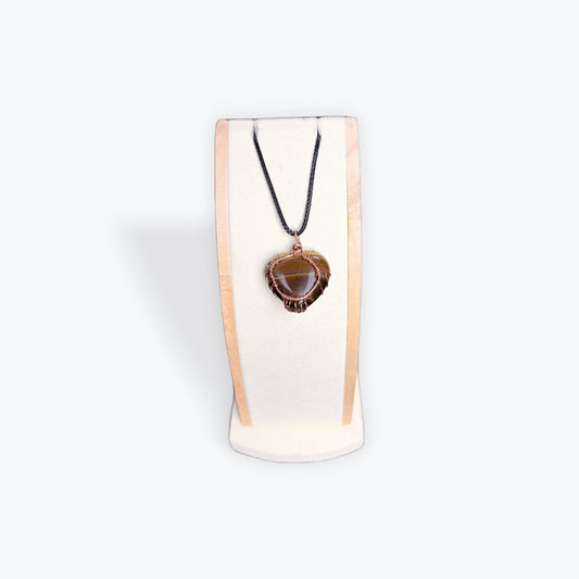 Pendentif coeur arbre Oeil de tigre