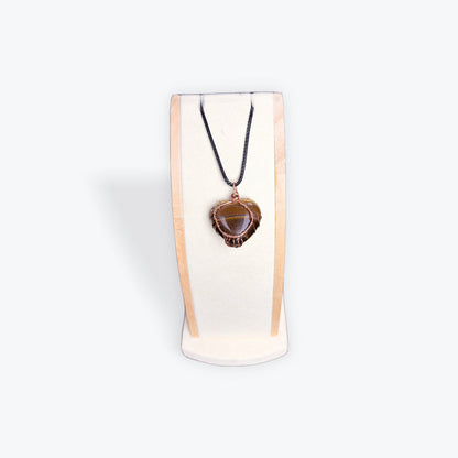 Pendentif coeur arbre Oeil de tigre