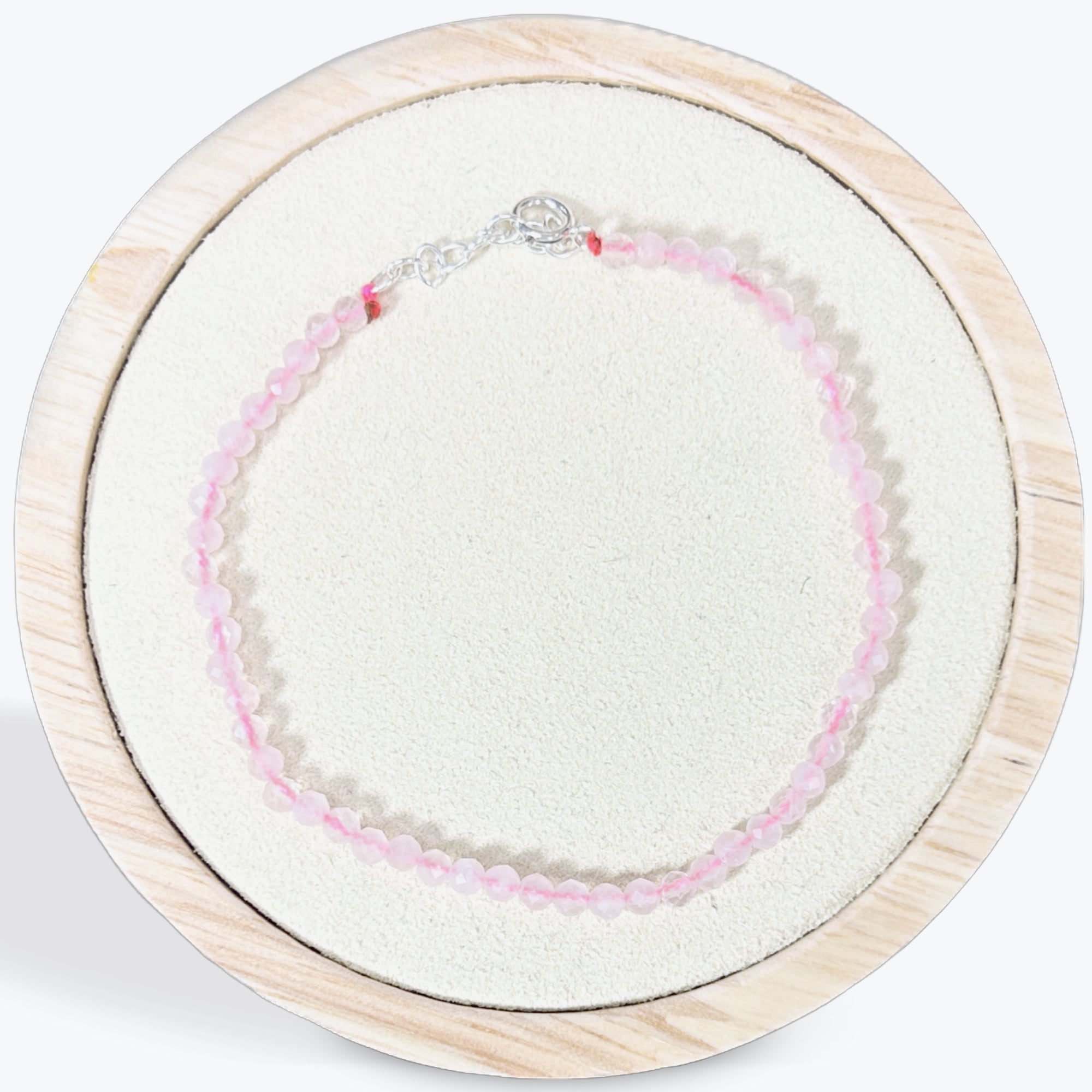 Bracelet Quartz Rose facetté - 2