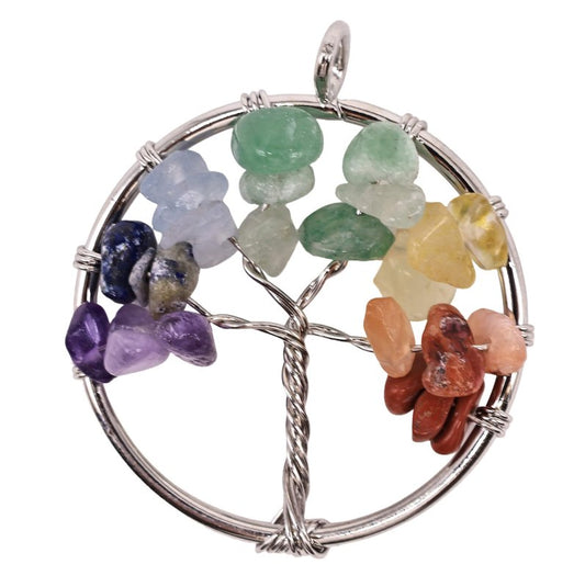 Pendentif Arbre de Vie 7 Chakras 2.5cm