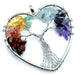 Pendentif Arbre de Vie 7 Chakras Coeur 3cm - Plaqué Argent