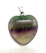 Pendentif Coeur Fluorite Multi 2.5cm
