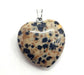 Pendentif Coeur Jaspe Dalmatien 2.5cm