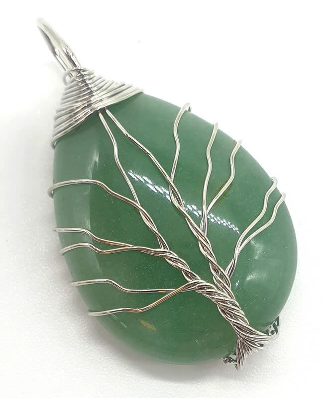 Pendentif Arbre de Vie - Aventurine Verte 3cm