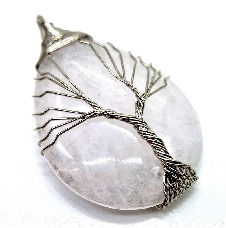 Pendentif Arbre de Vie - Cristal de Roche 3cm