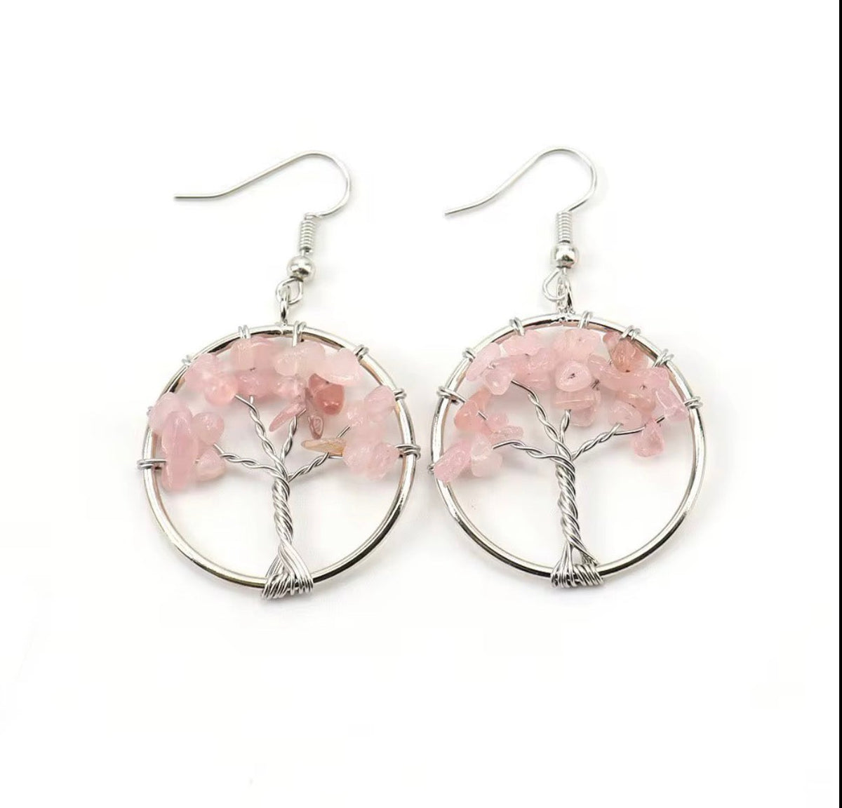 Boucles d’oreilles Arbre de Vie tressée 2x2cm
