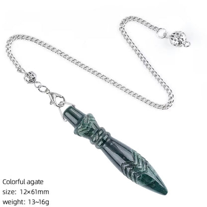 Pendule Égyptien Thot en pierre Naturelle – 12x61 mm
