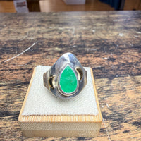 Bague émeraude, argent 925 et or 18k