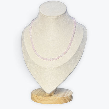 Collier Quartz Rose Facette – photo 3