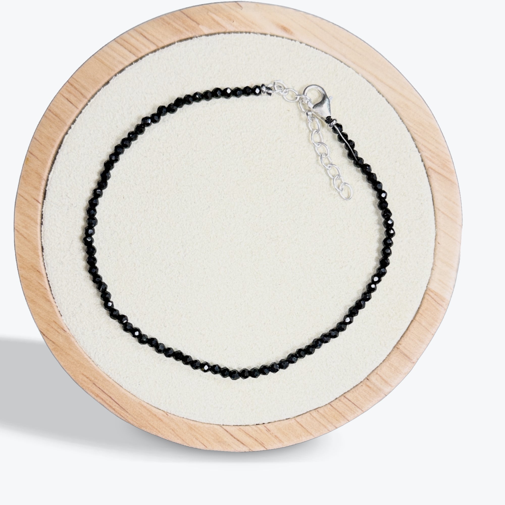 Bracelet Onyx Facetté - 2mm