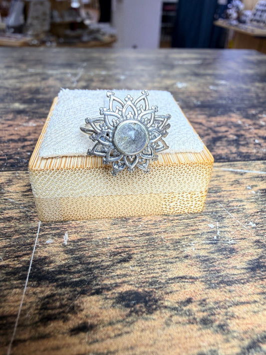 Bague soleil avec une belle labradorite - 2gr