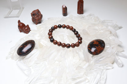 Bracelet Obsidienne Acajou