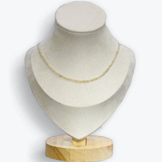 Collier Quartz rutile facetté