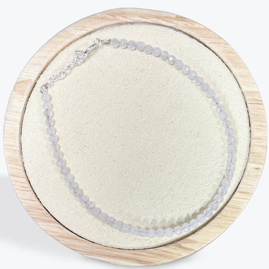 Bracelet Quartz Rose facetté - 3