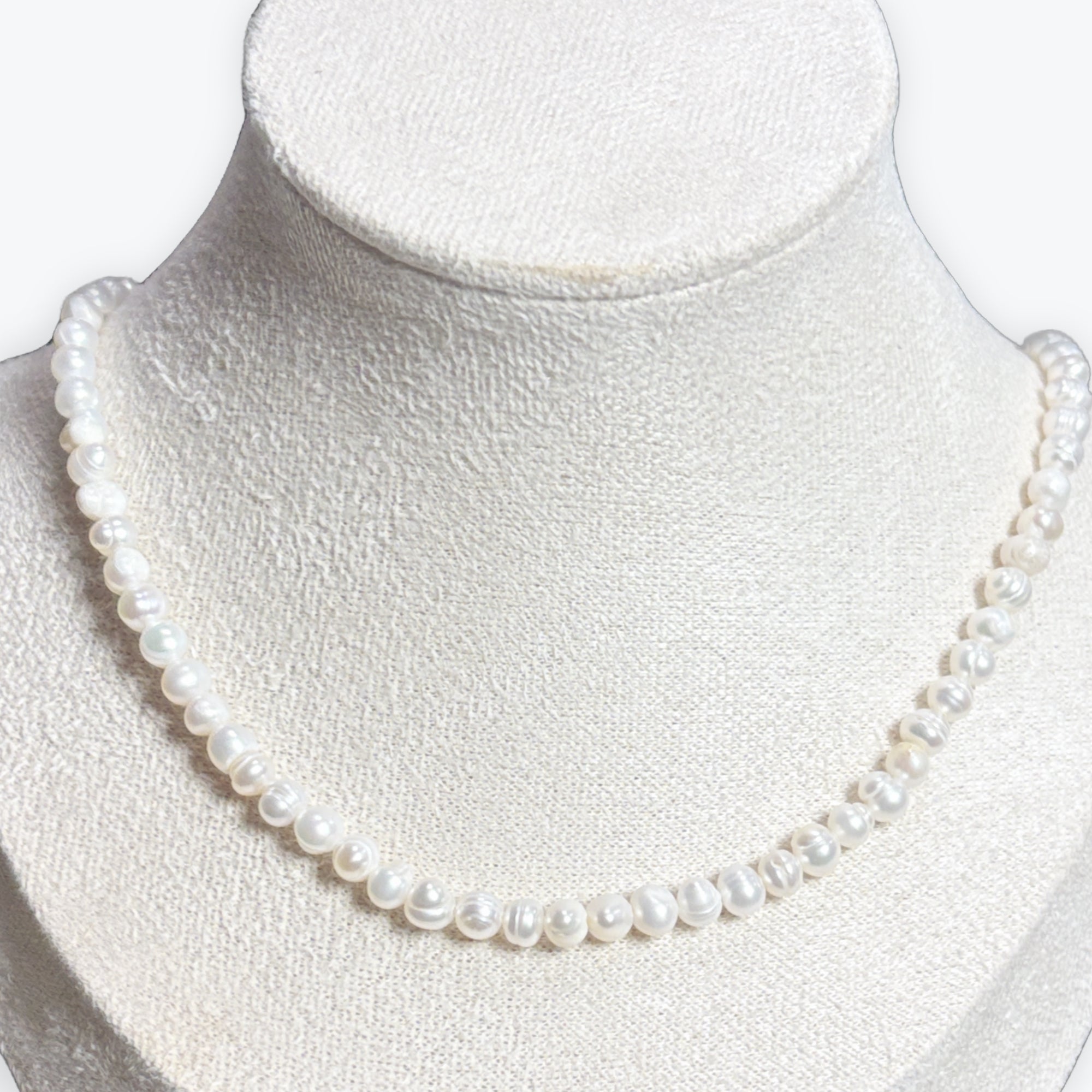 Collier perles de culture avec fermoir en argent
