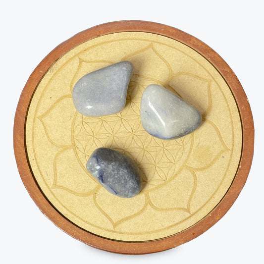 Pierre Roulée Aventurine Bleu