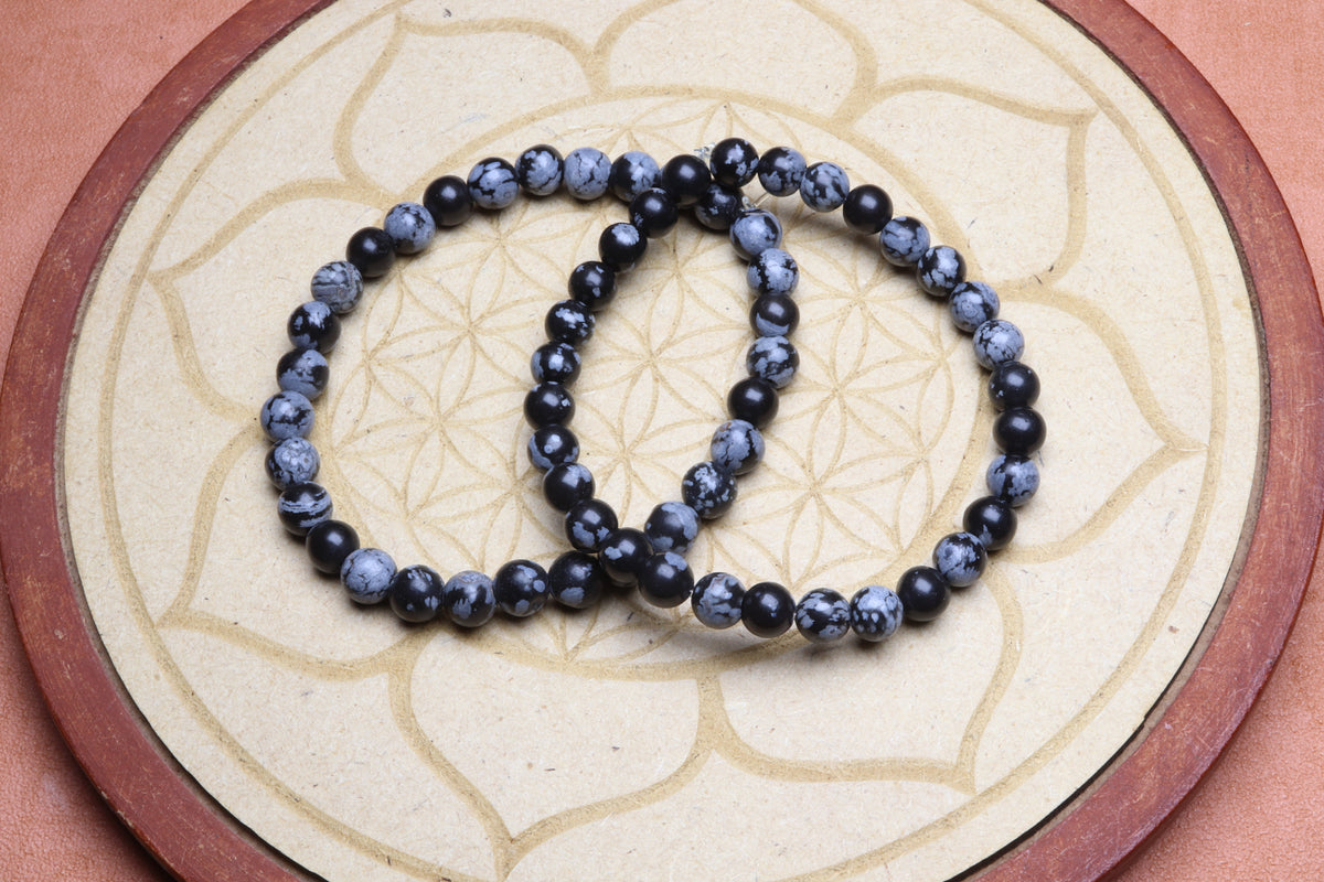 Bracelet Obsidienne Neige
