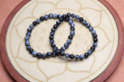 Bracelet Obsidienne Neige