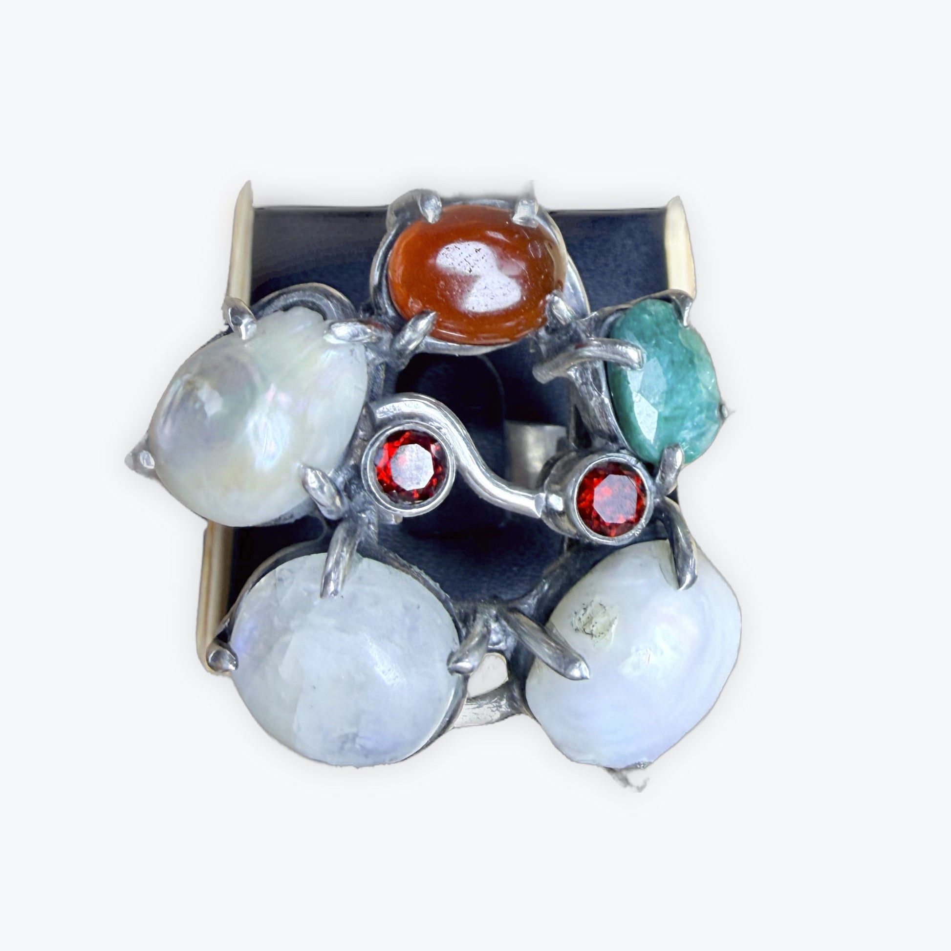 Bague Argent 925 avec 5 pierres