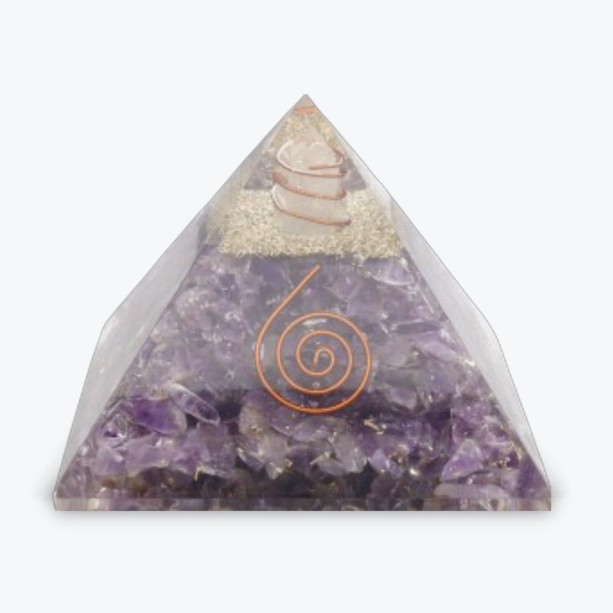 Pyramide Orgonite 7x7 Résine Spirale