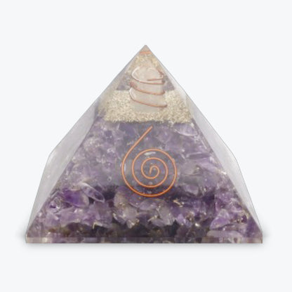 Pyramide Orgonite 7x7 Résine Spirale