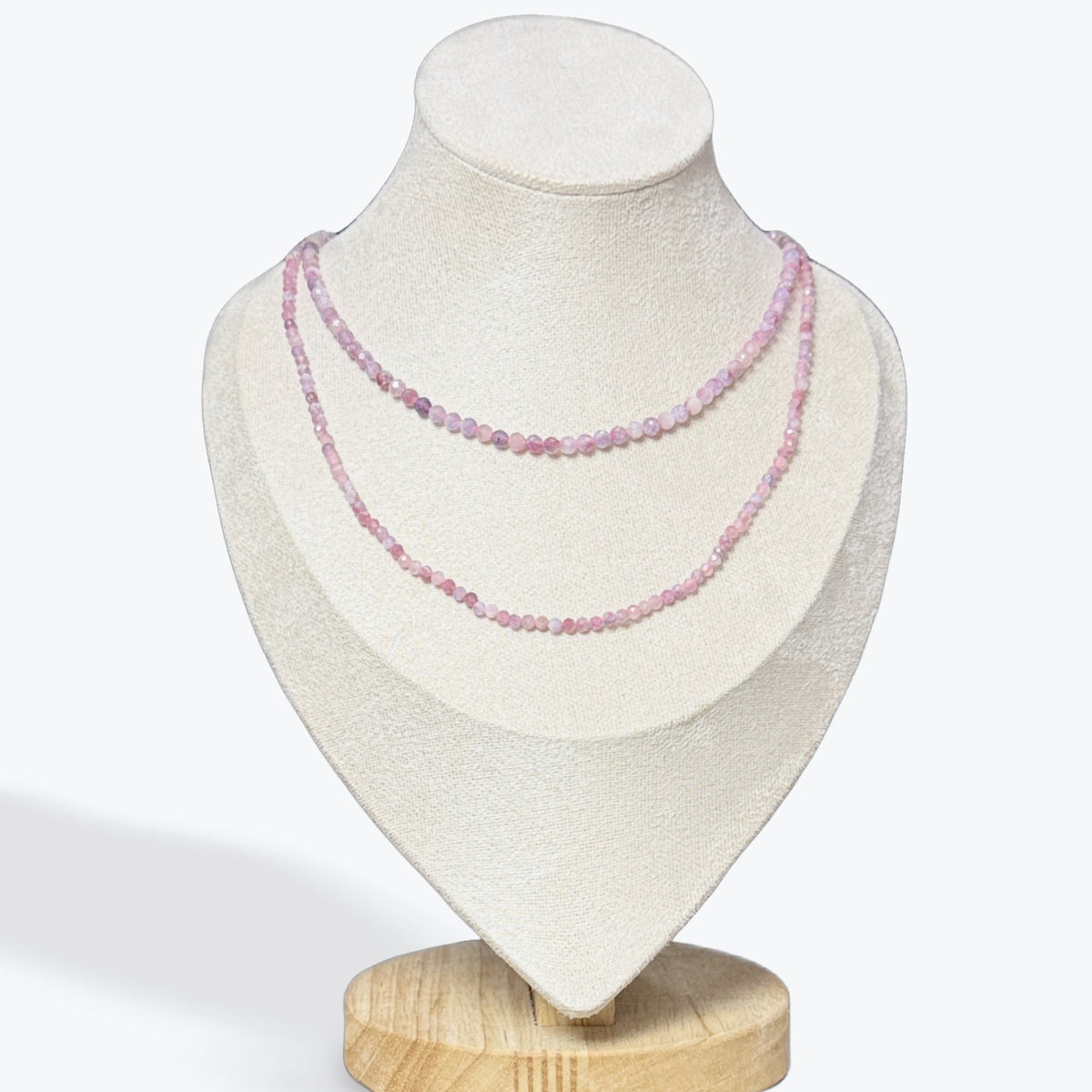 Collier Tourmaline Rose Facetté - 4