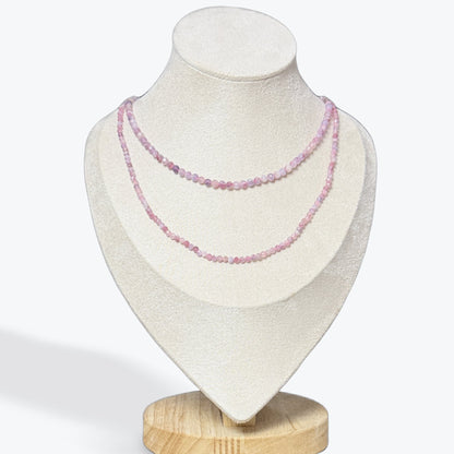 Collier Tourmaline Rose Facetté - 4