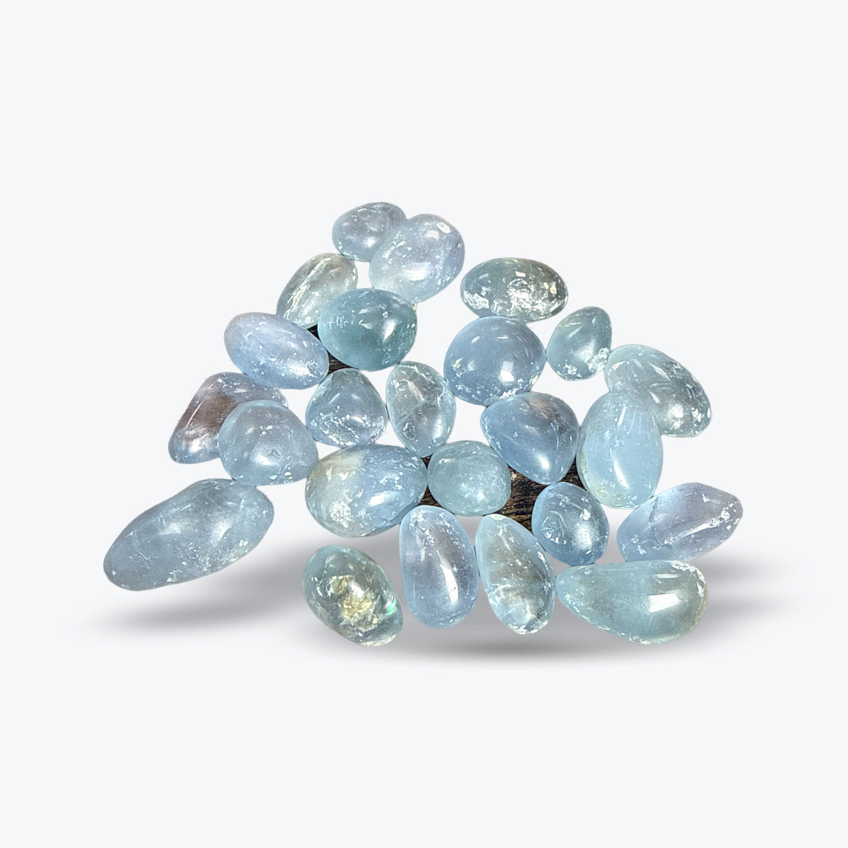 Pierre Roulée en Célestine Bleue Naturelle – environ 2 x 2 cm – environ 15 g – Madagascar
