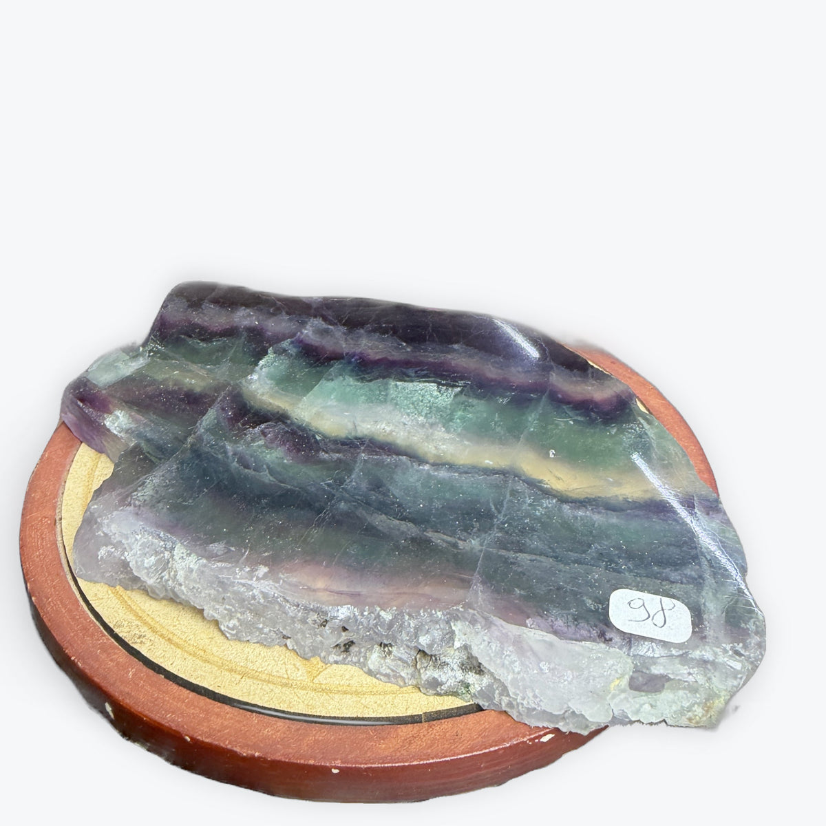Plaque XL en Fluorite naturelle - 619gr | 18x12cm