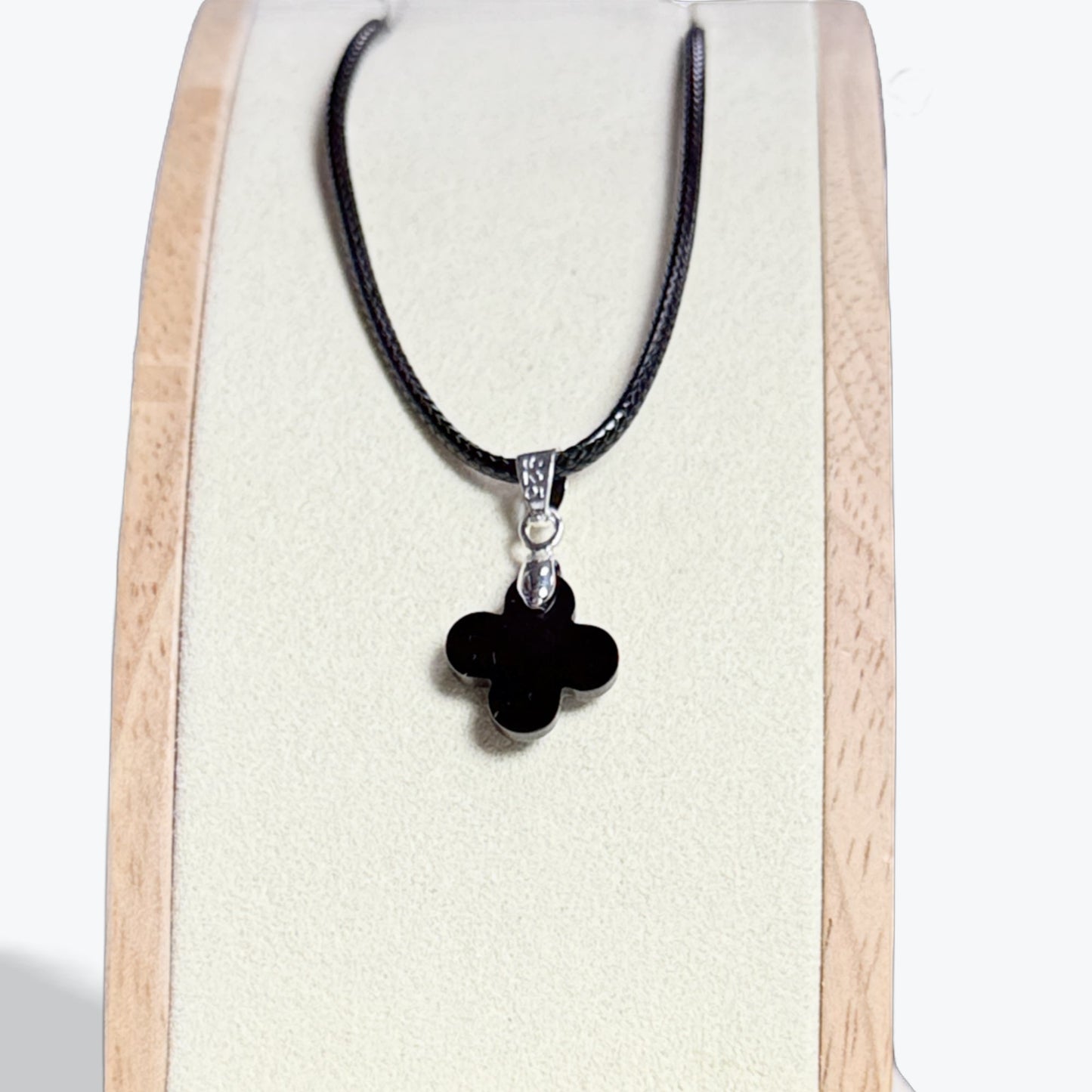 Pendentif Onyx Trèfle