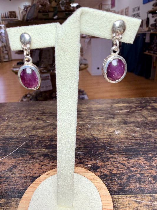 Boucle d'oreille Rubis étoilé