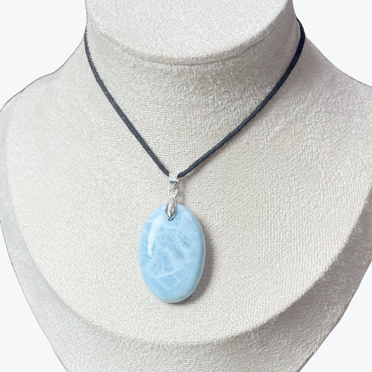 Pendentif Larimar Ovale