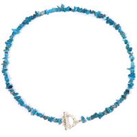 Collier Bohème Chips Pierres Naturelles — 45 cm - 6