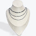 Collier Obsidienne Neige facetté